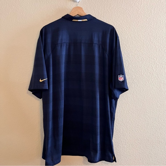 Nike Dri-Fit Los Angeles Rams Blue Polo Size XXL - Picture 7 of 10